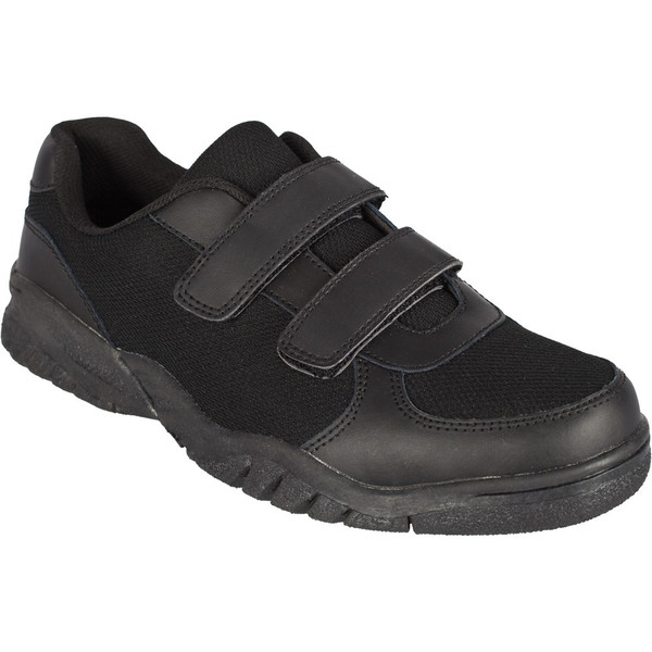 Bob Barker® Mesh & Leather Gripper Tennis Shoes, Black